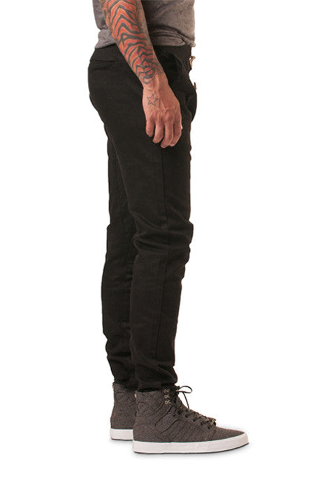 :DOK FACE Draw String Black Denim Joggers - Denim Jeans - denimkratos