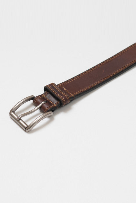 Memphis Brown Leather Belt - Belts - denimkratos