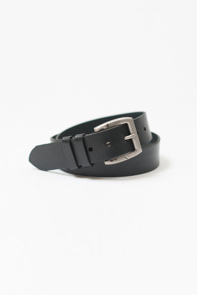 Double Down Black Leather Belt - Belts - denimkratos