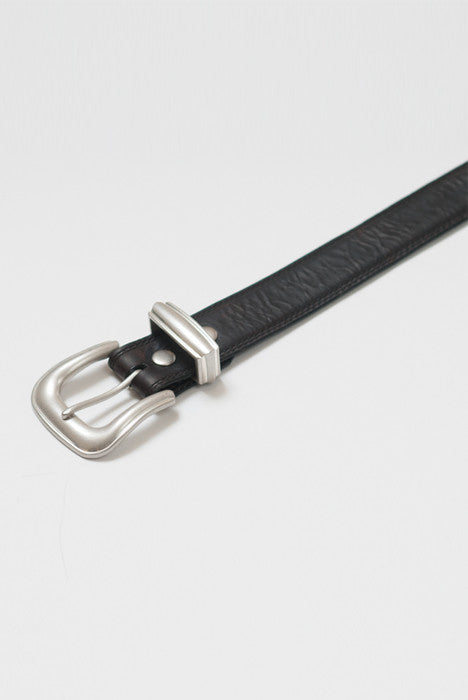 Lone Rider Black Leather Belt - Belts - denimkratos