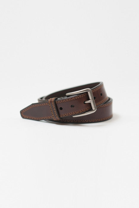 Memphis Brown Leather Belt - Belts - denimkratos