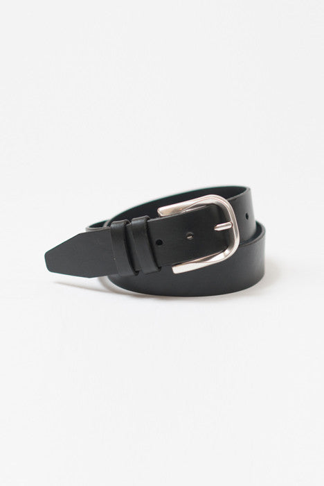 Silver Bullet Black Leather Belt - Belts - denimkratos