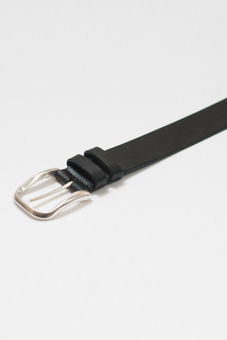 Silver Bullet Black Leather Belt - Belts - denimkratos