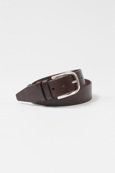 Silver Bullet Brown Leather Belt - Belts - denimkratos