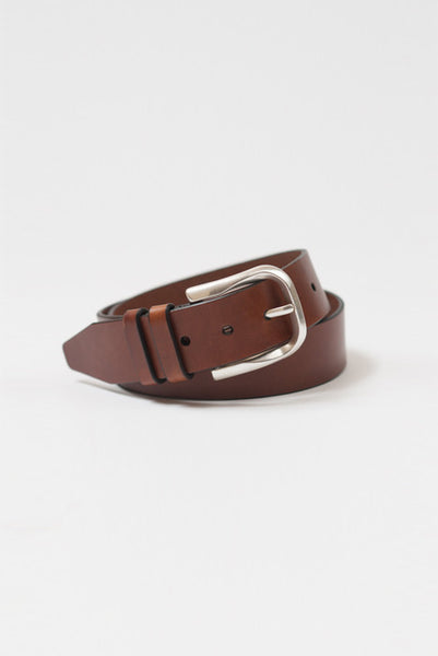 Silver Bullet Tan Leather Belt - Belts - denimkratos