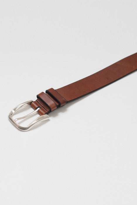 Silver Bullet Tan Leather Belt - Belts - denimkratos