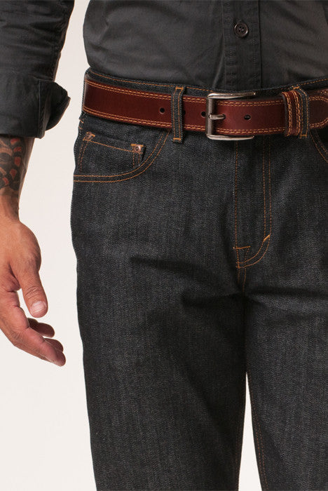 Rough Rider Burgundy Leather Belt - Belts - denimkratos