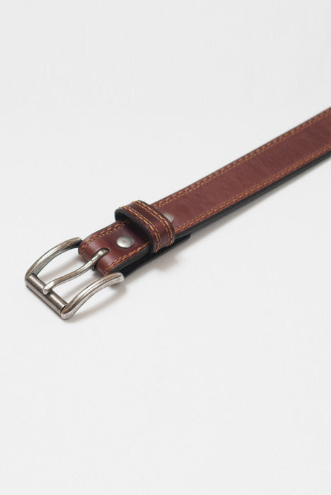 Rough Rider Burgundy Leather Belt - Belts - denimkratos