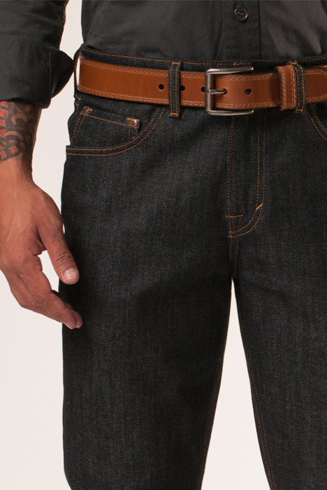 Rough Rider Tan Leather Belt - Belts - denimkratos